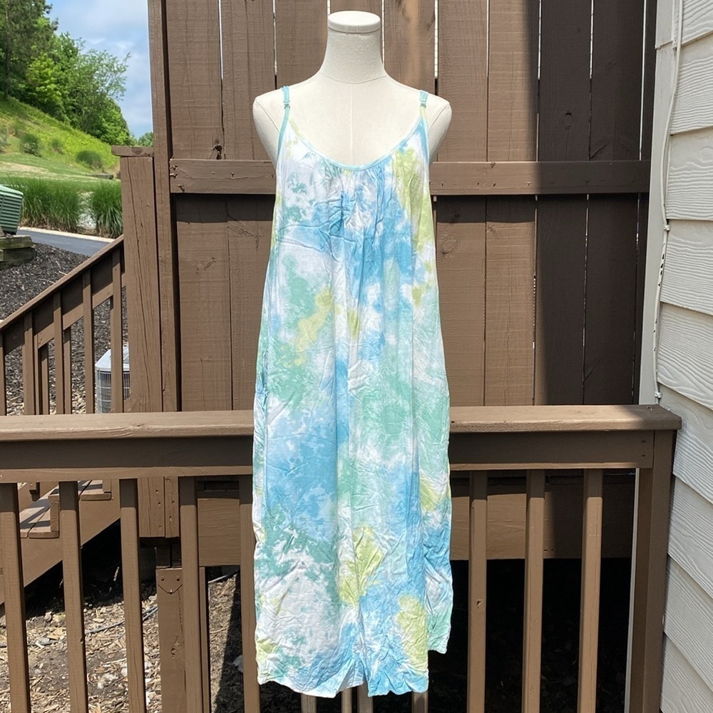 Millibon tie dye midi dress with adjustable straps - Picture 4 of 13